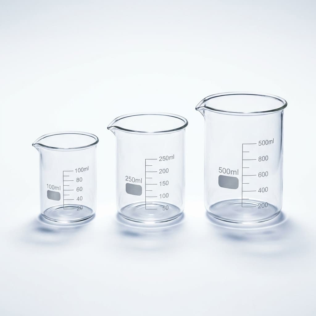 Precision Quartz Glass Beaker Set