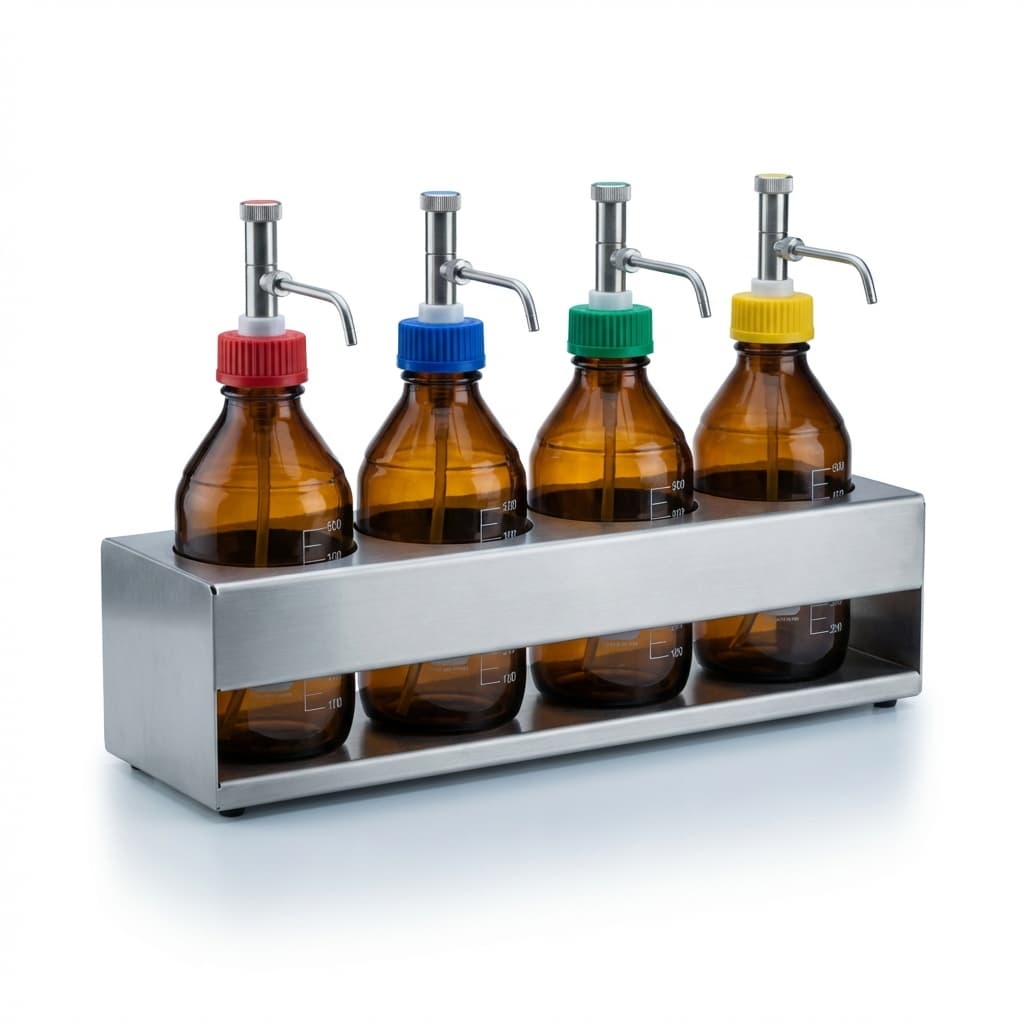 Industrial Solvent Bottle Station